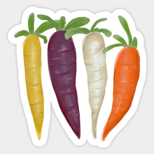 Rainbow Carrots Sticker